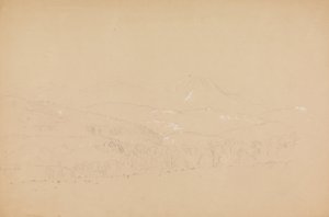 Vista lontana del Katahdin mostrato da ovest